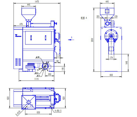 corn peeler machine structure