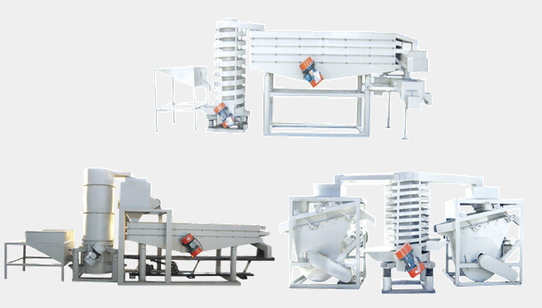 almond shelling and separating line